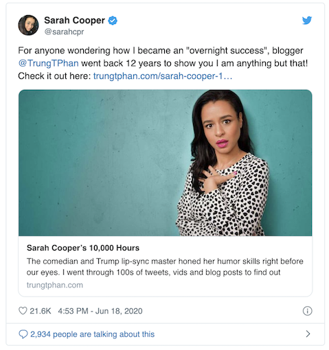 (You can read Sarah’s story here and from this tweet.)